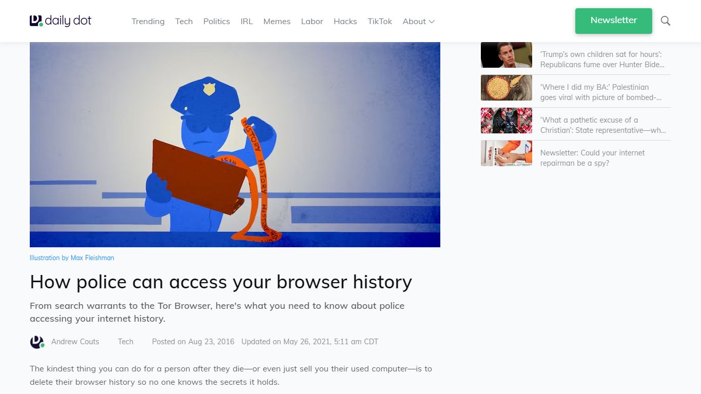 Your Google History: Can Police Search Your Internet History?