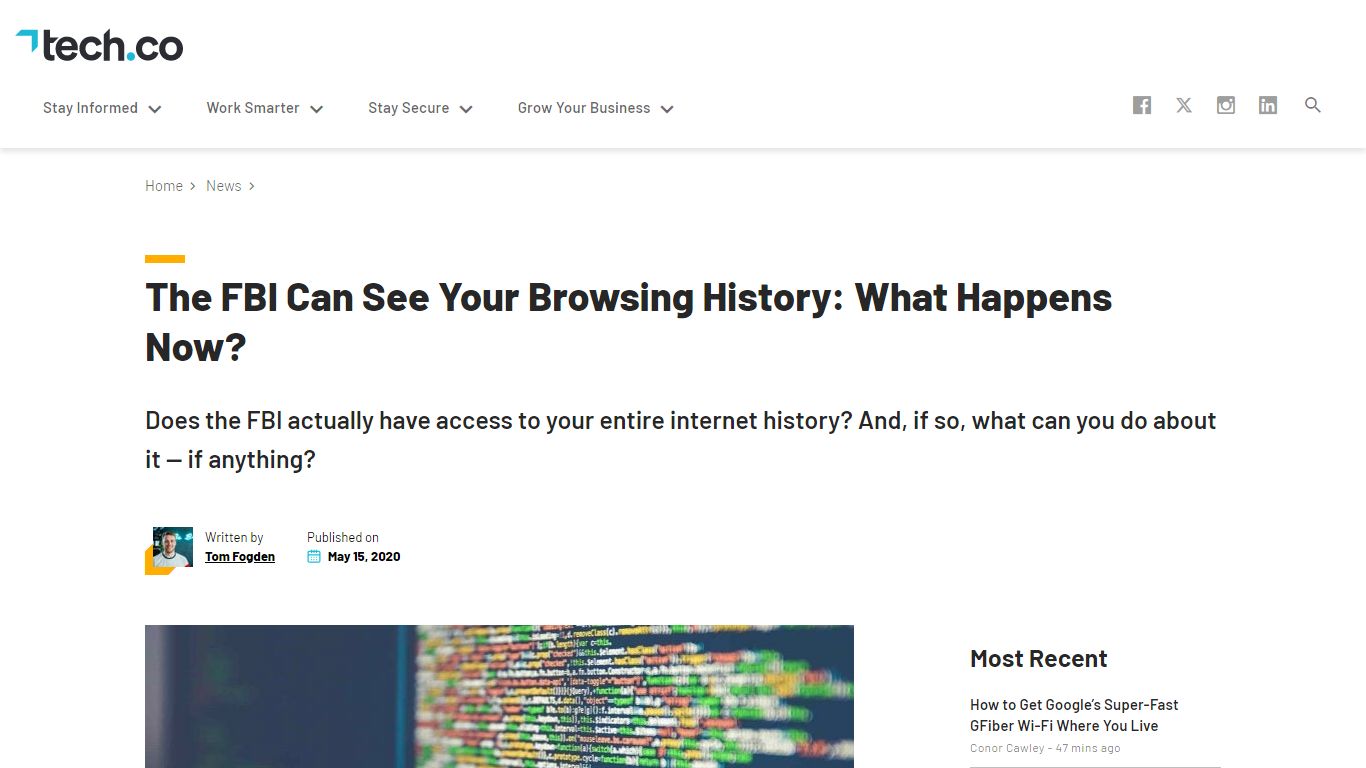 The FBI Can See Your Browsing History: What Happens Now?