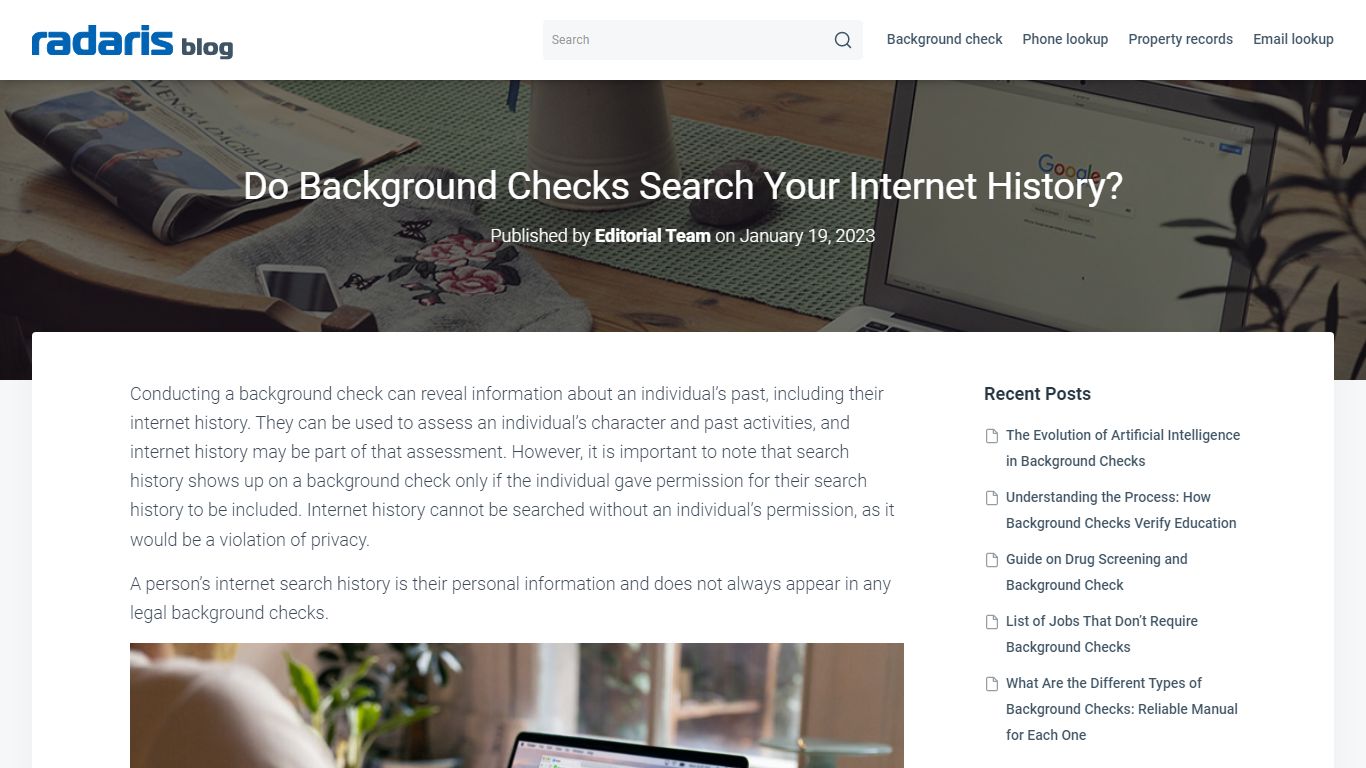 Do Background Checks Show Internet History? - Radaris