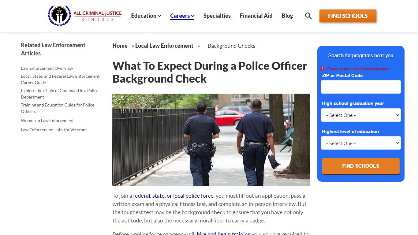 What To Expect During a Police Officer Background Check